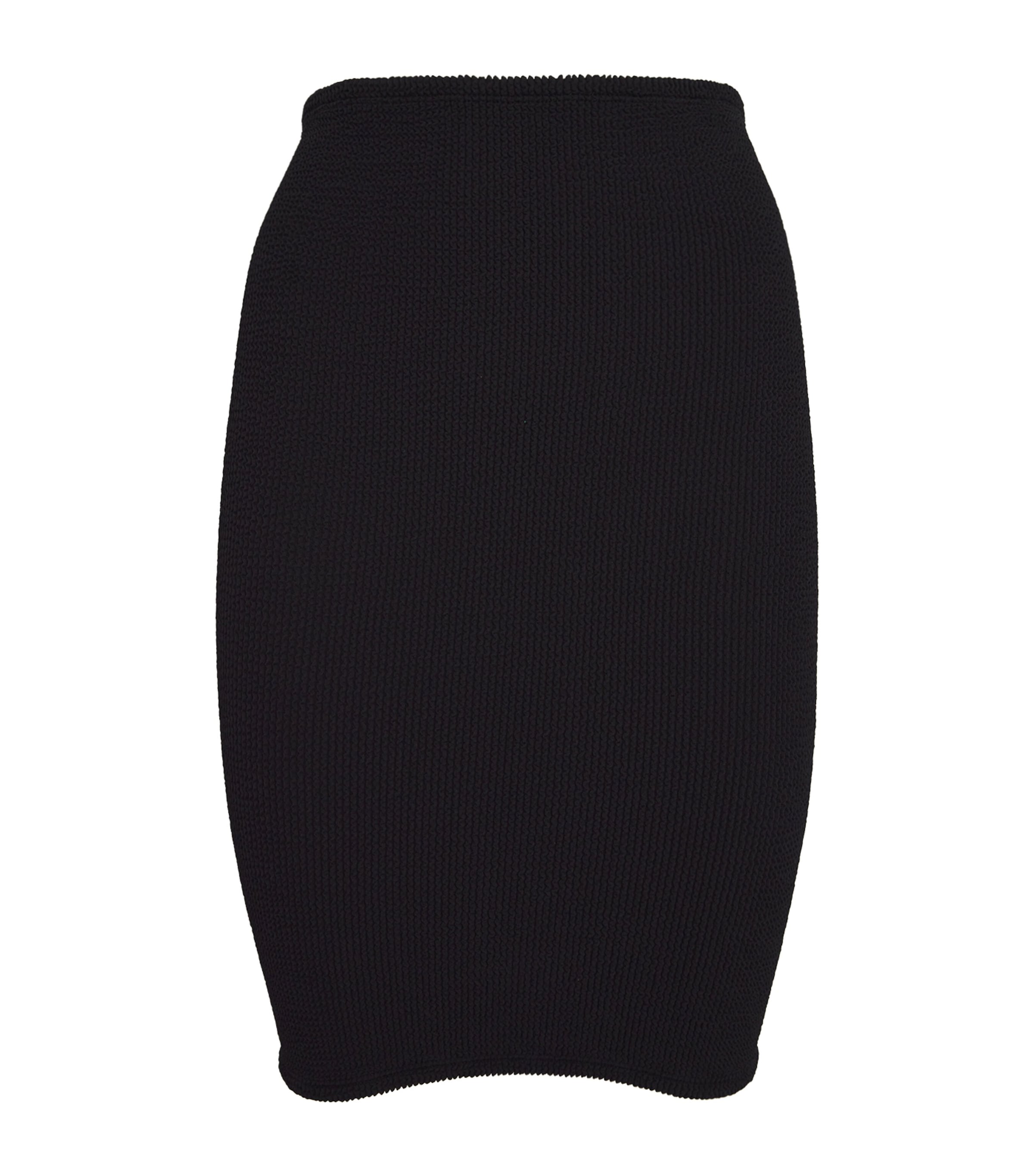 Shop Hunza G Crinkle Mini Skirt In Black