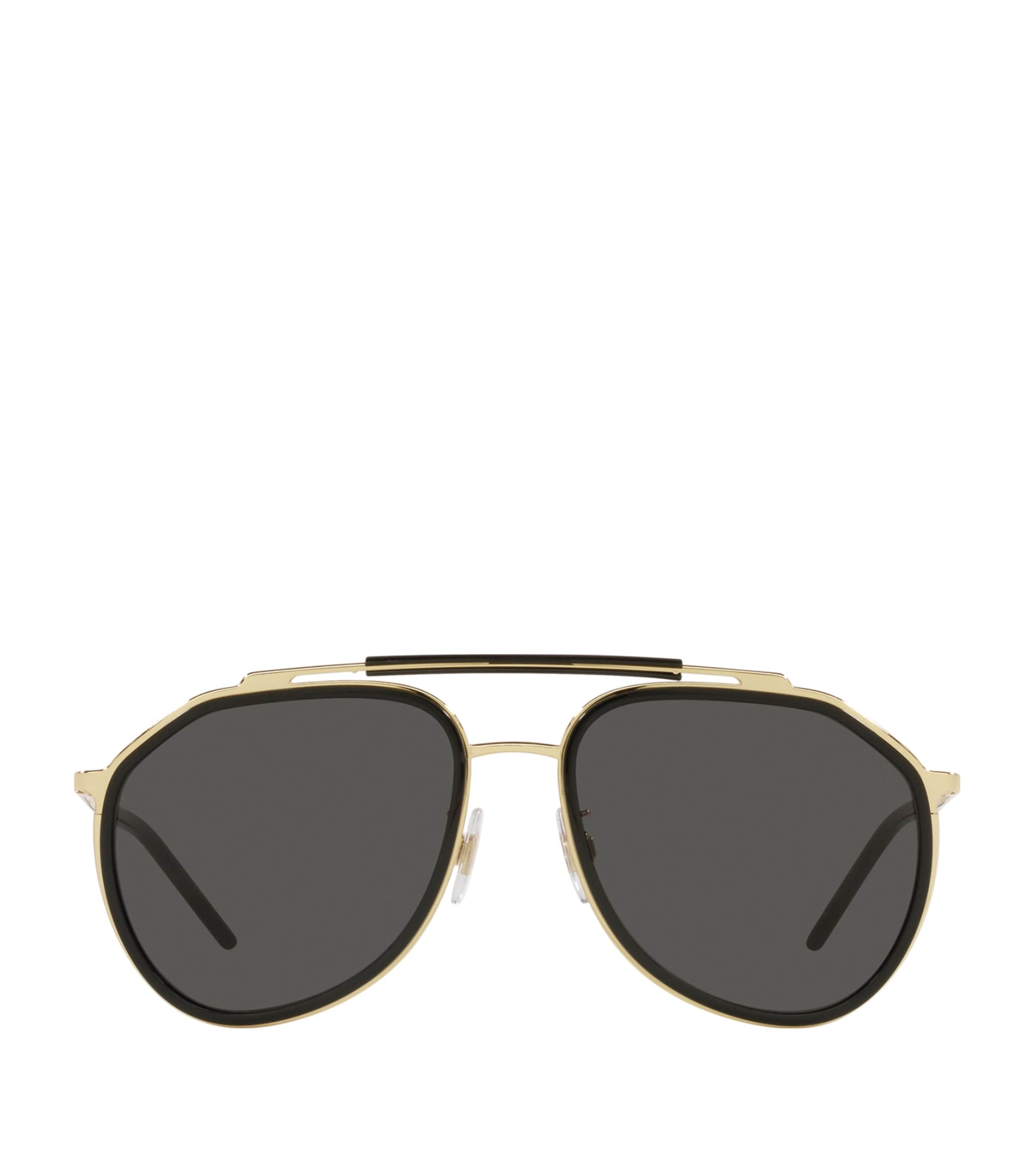 Dolce & Gabbana Pilot Sunglasses In Black