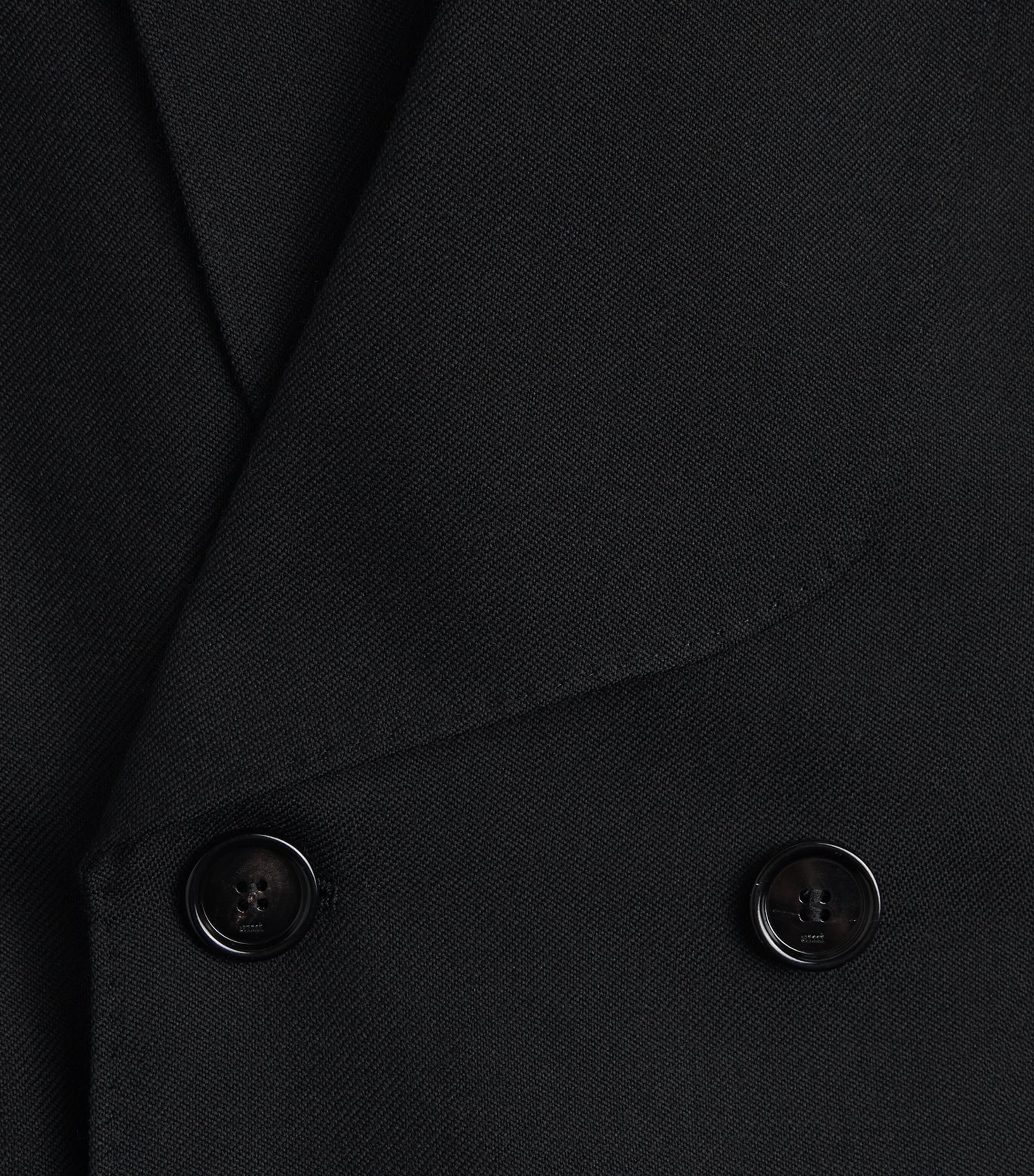 AMI Paris Womens Wool Double-Breasted Coat Noir Image 6