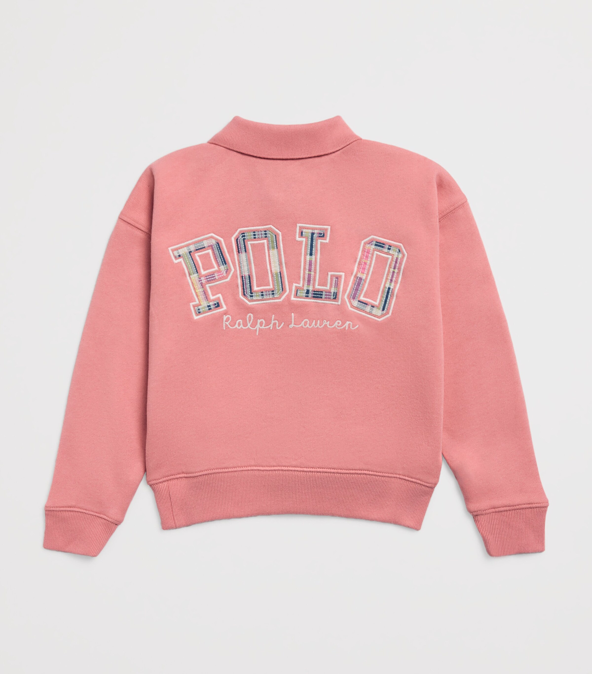 Ralph Lauren Kids Cotton-Blend Collared Sweatshirt (2-7 Years) Faded Peony Image 2