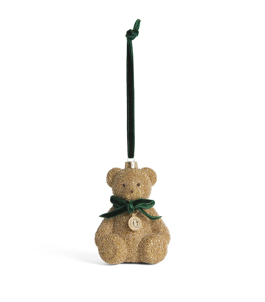 Harrods Beaded Bear Tree Decoration Image 1