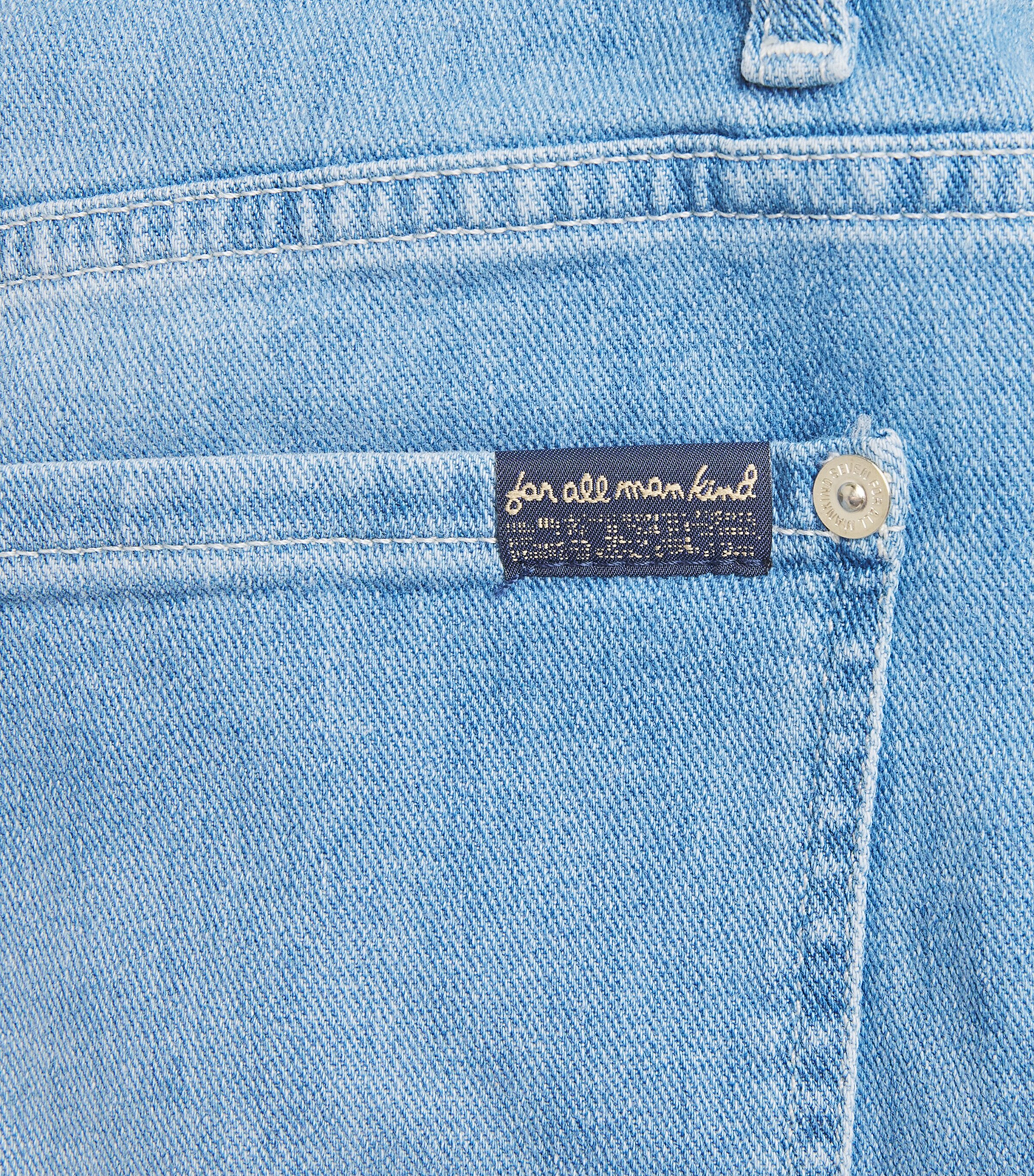 7 For All Mankind Womens Lotta Cropped Flared Jeans Glisten Image 6
