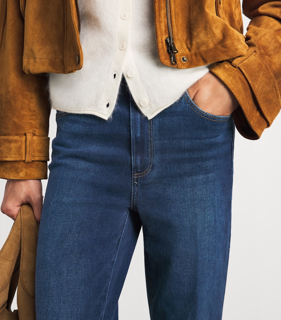 PAIGE Womens Marlow Skimmer High-Rise Flared Jeans Admission Image 3