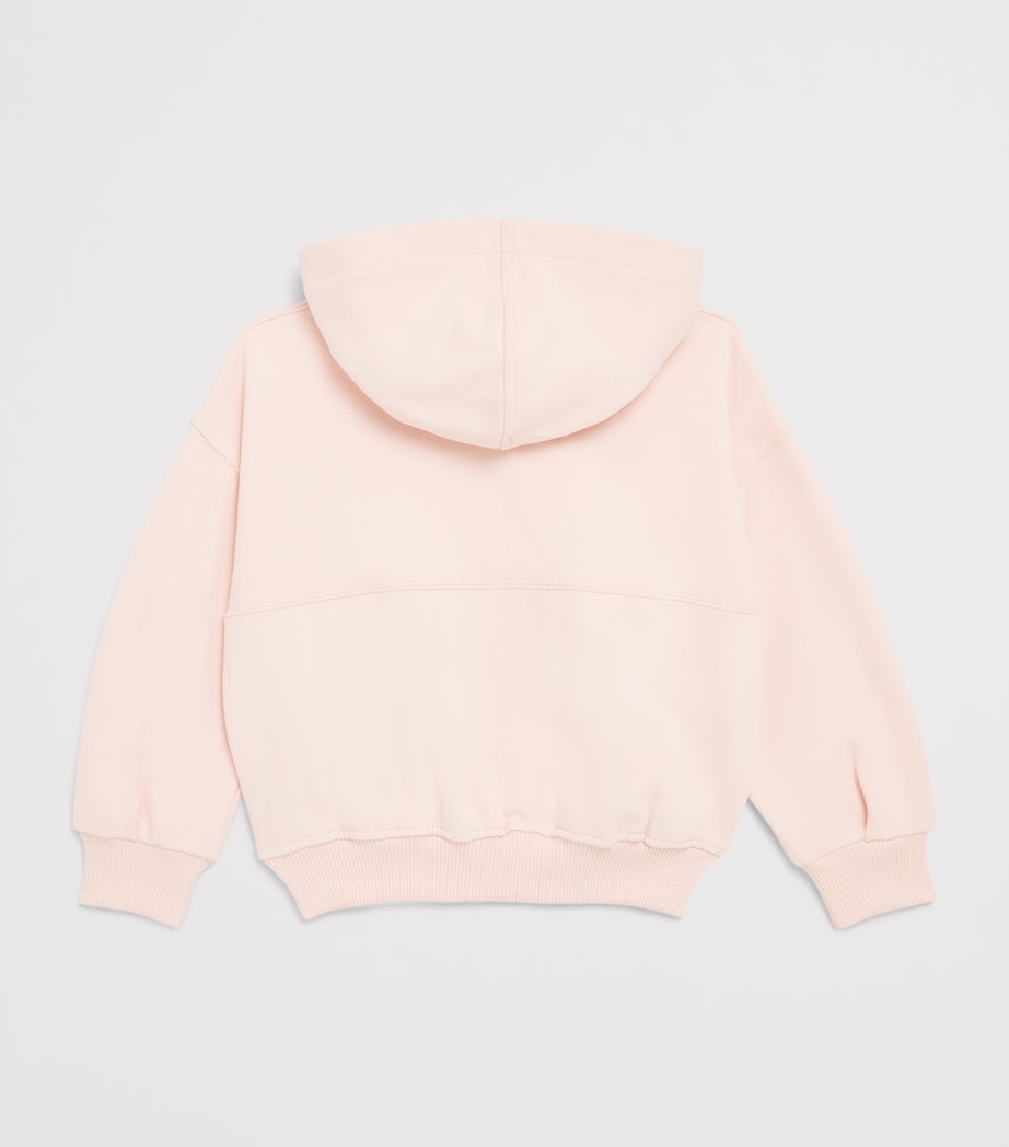 Chloé Kids Cotton Logo Zip-Up Hoodie (4-14 Years) Pink Image 2