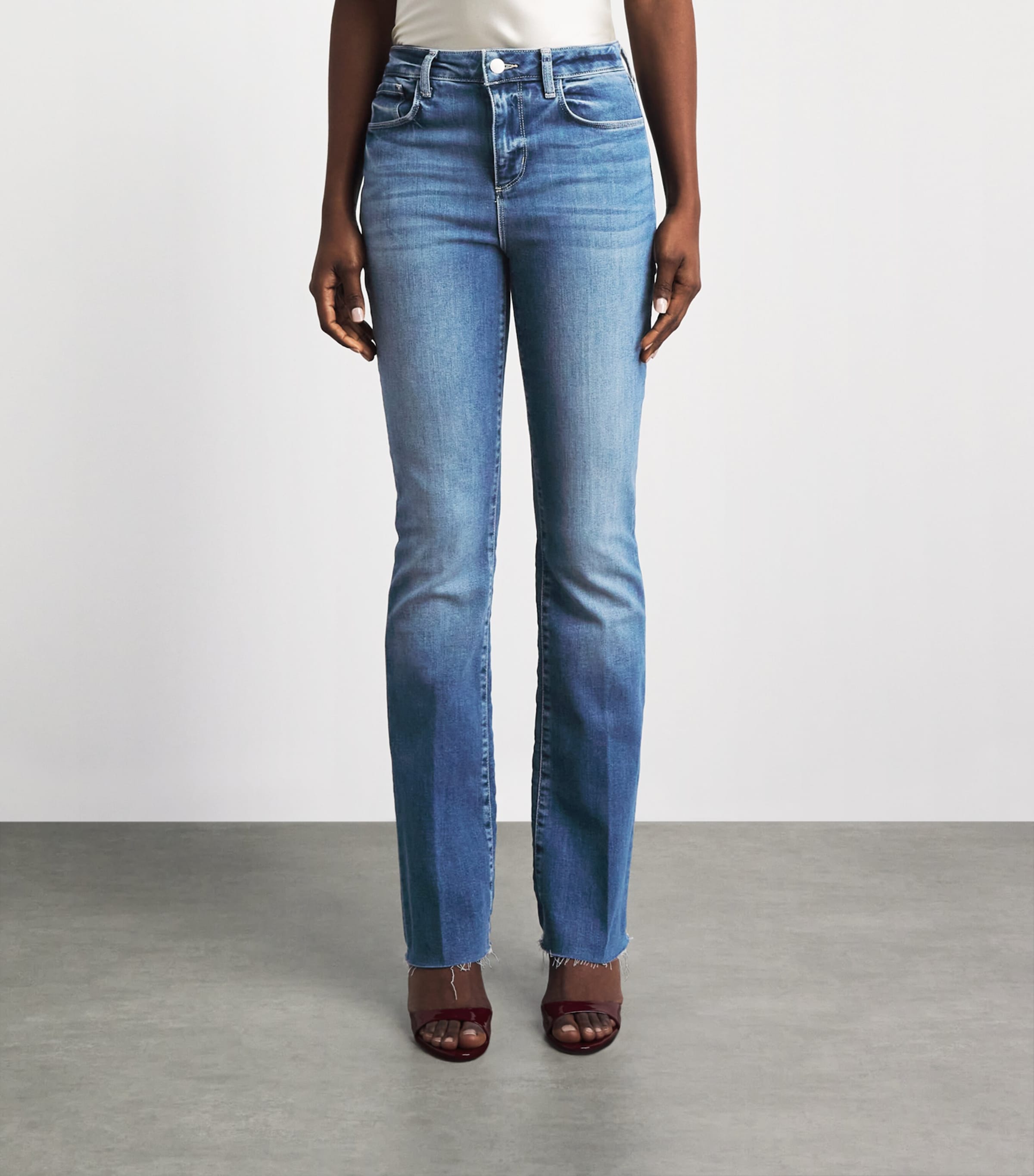 L'Agence Womens Ruth Straight Jeans Cambridge Cmbr Image 4