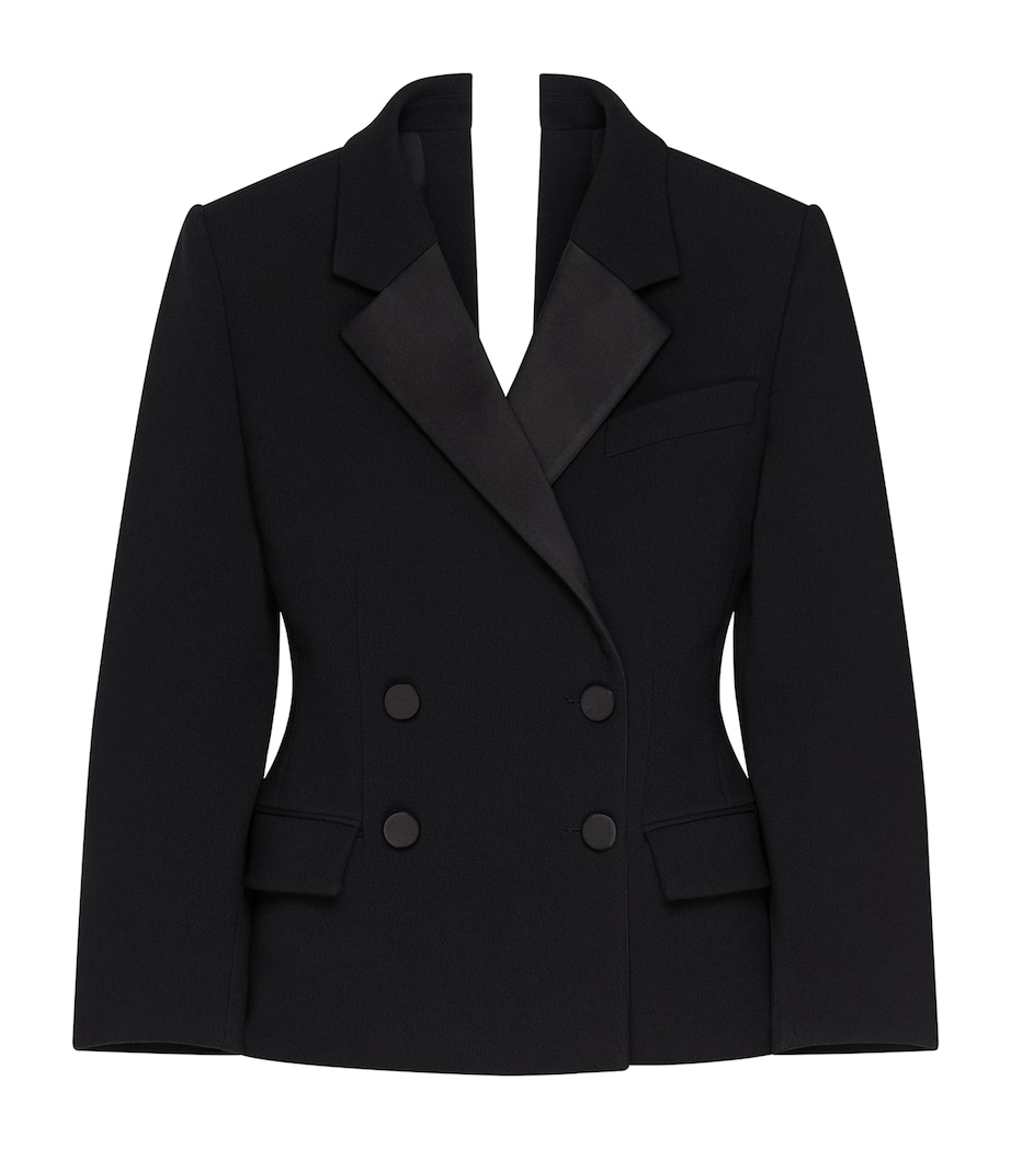 Wool-Blend Cocoon Jacket BLACK Image 1