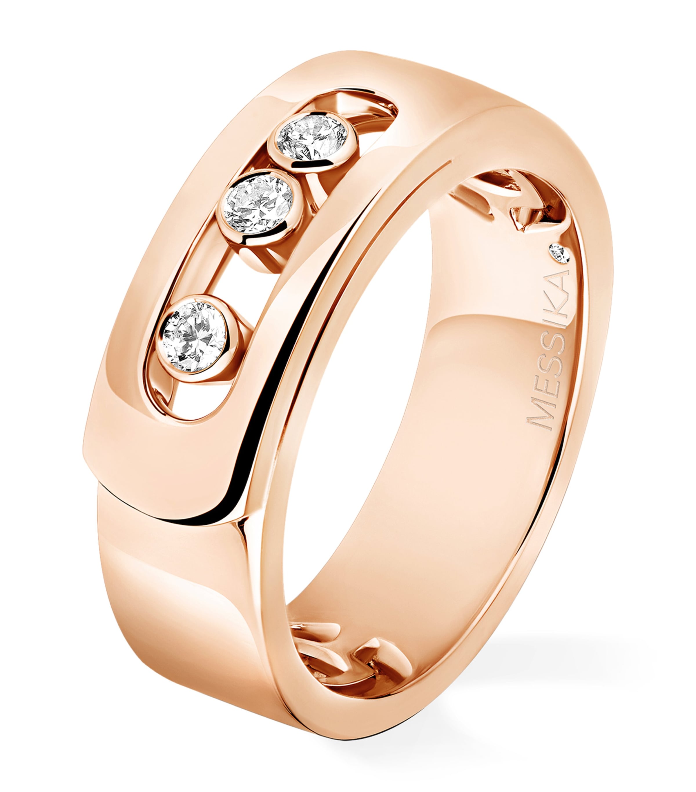 Messika Move Noa Rose Gold and White Diamond Ring (0.11ct) Pink Gold Image 1