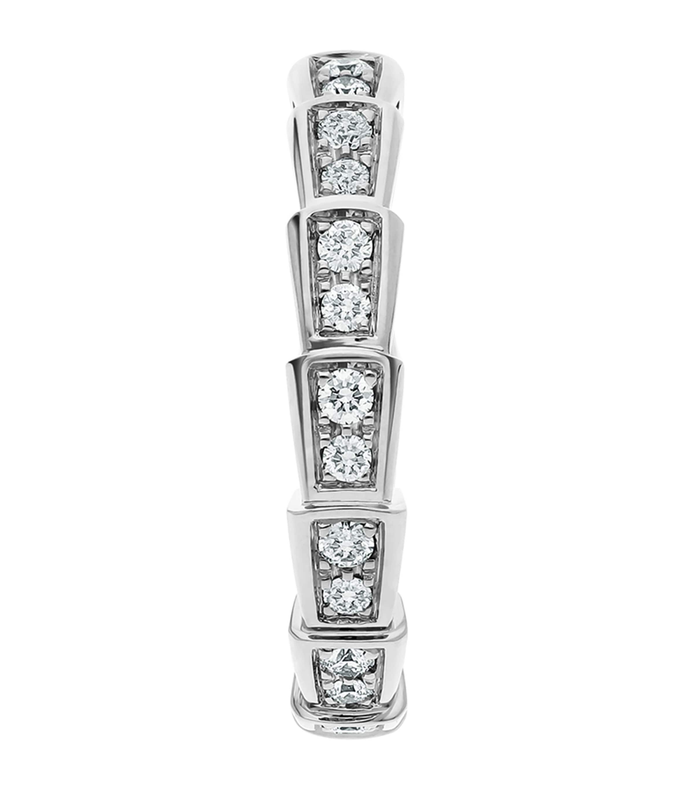 White Gold and Diamond Serpenti Viper Ring WHITE GOLD Image 2