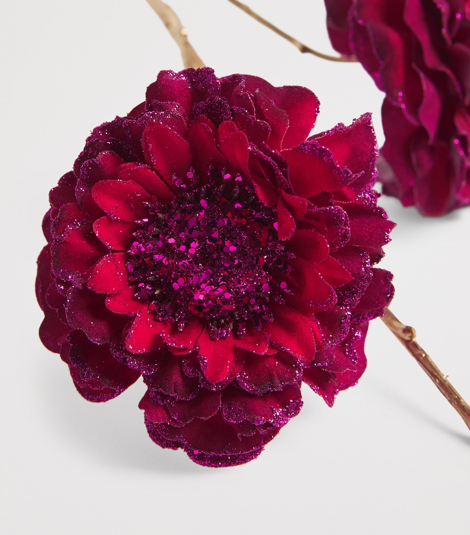 Glittered Zinnia Ornament OXBLOOD/COLOUR(S) Image 2