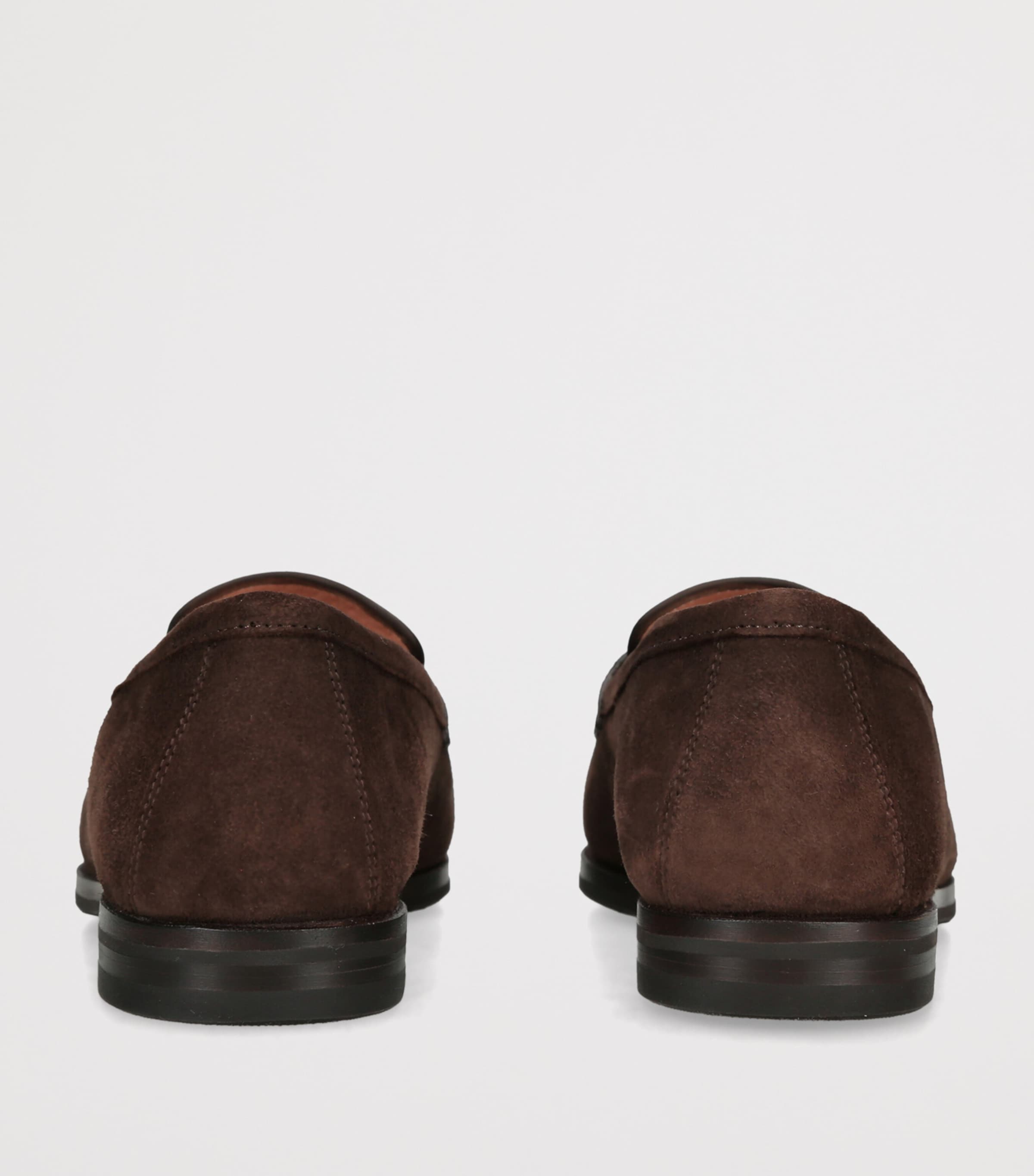 Santoni Suede Carla Loafers Dark Brown Image 4