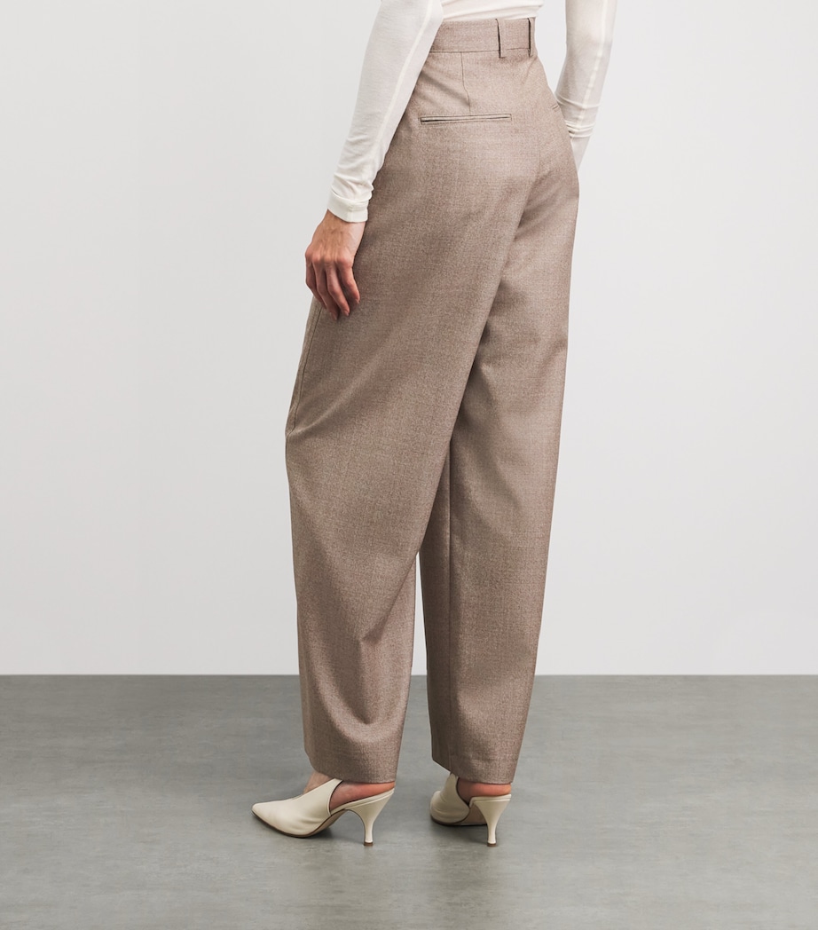 Wool Callis Trousers 0106 DARK CAMEL Image 5