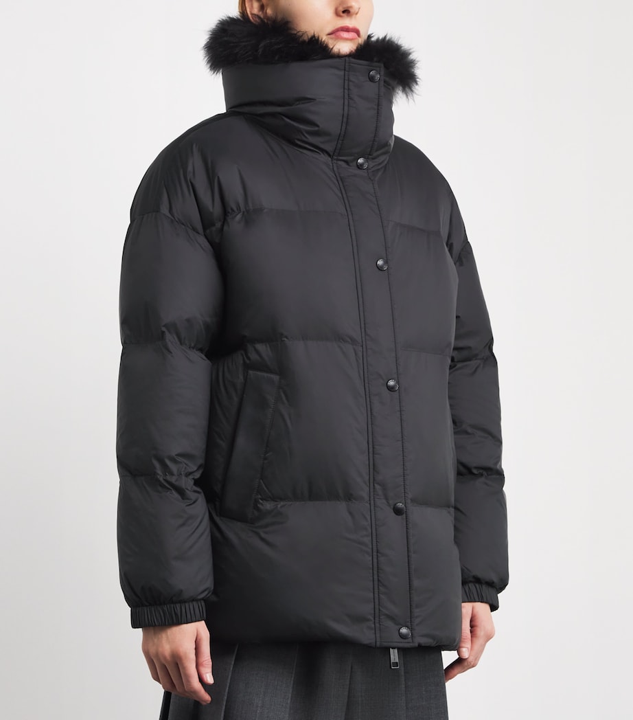 Down Lambswool-Collar Puffer Jacket C99 Image 3