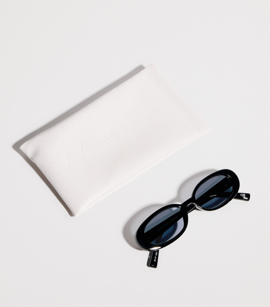 Oval Outta Love Sunglasses BLACK SMOKE Image 4