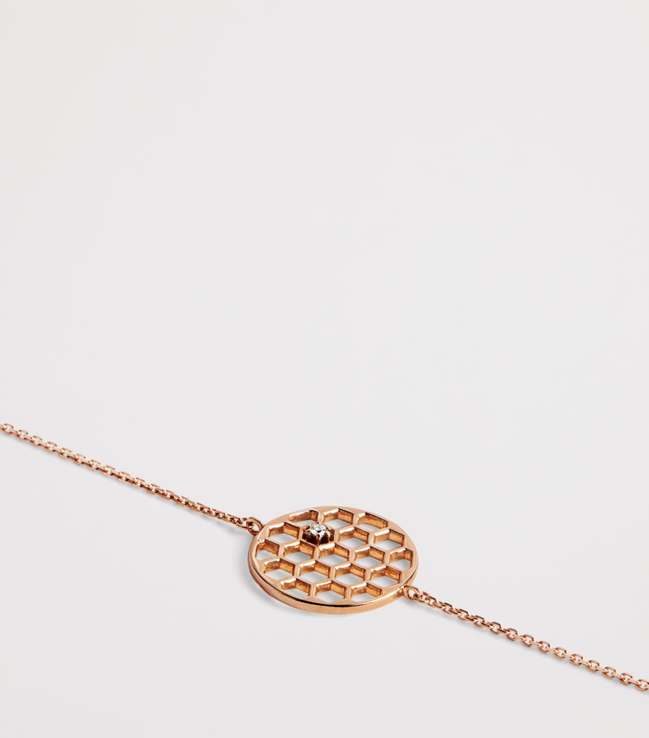 Rose Gold and Diamond Honeycomb Bracelet ROSE GOLD Image 3