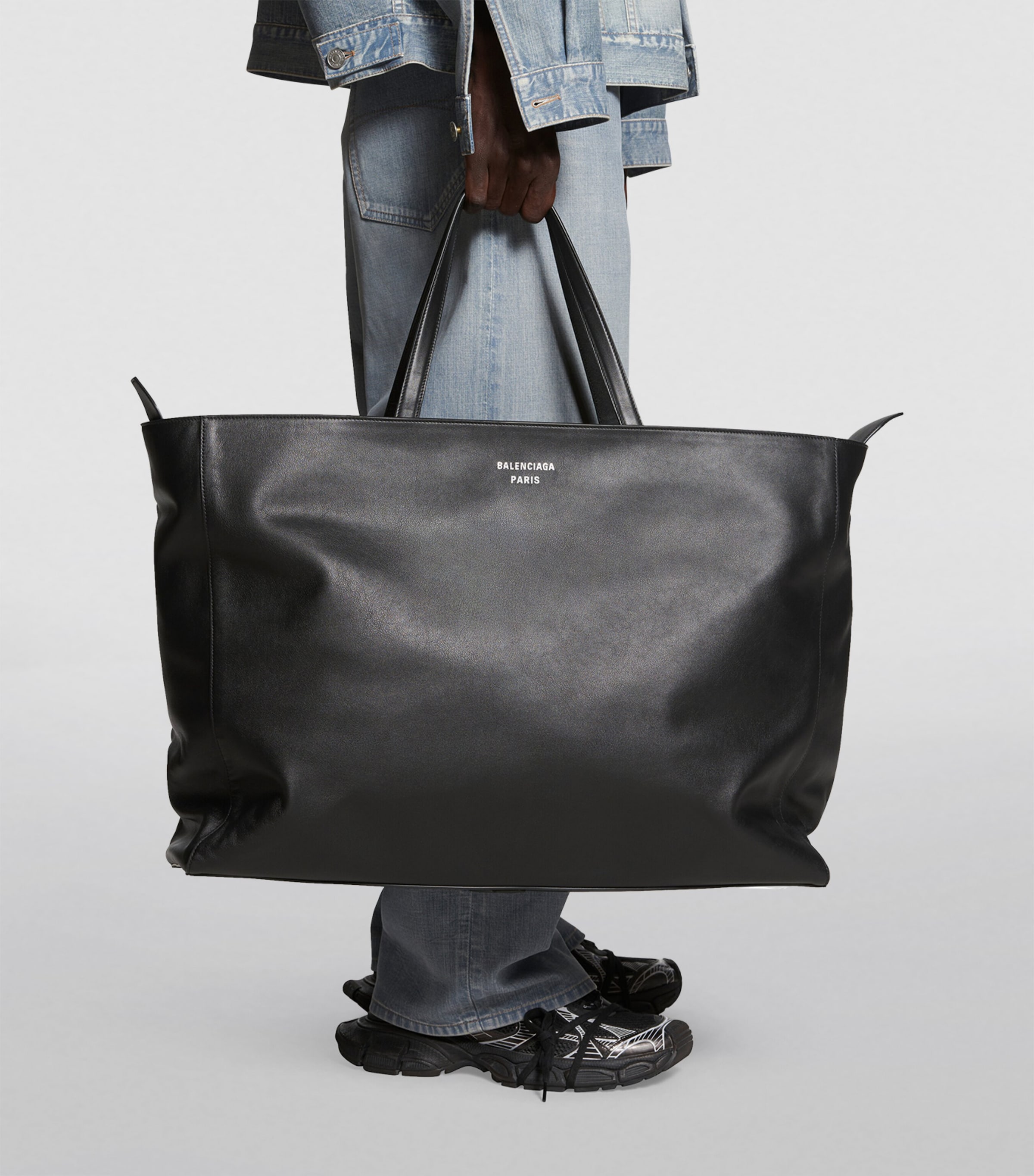 Balenciaga Black Extra Large Leather Tote Bag | Harrods US
