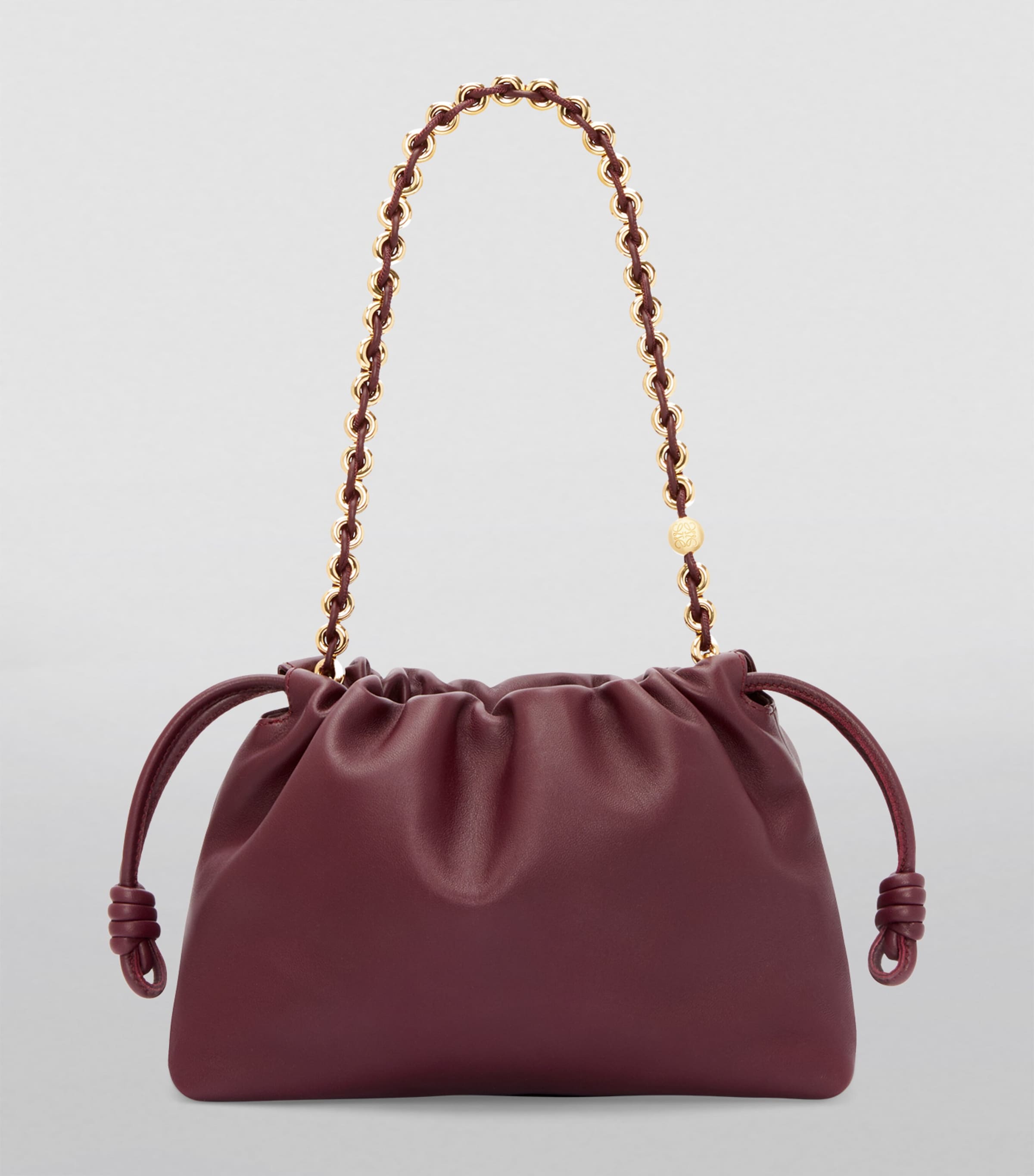 LOEWE Leather Flamenco Purse Dark Burgundy Image 4