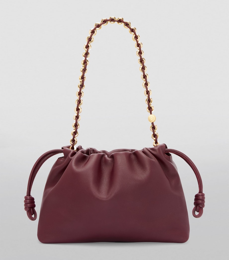 LOEWE Leather Flamenco Purse Dark Burgundy Image 4