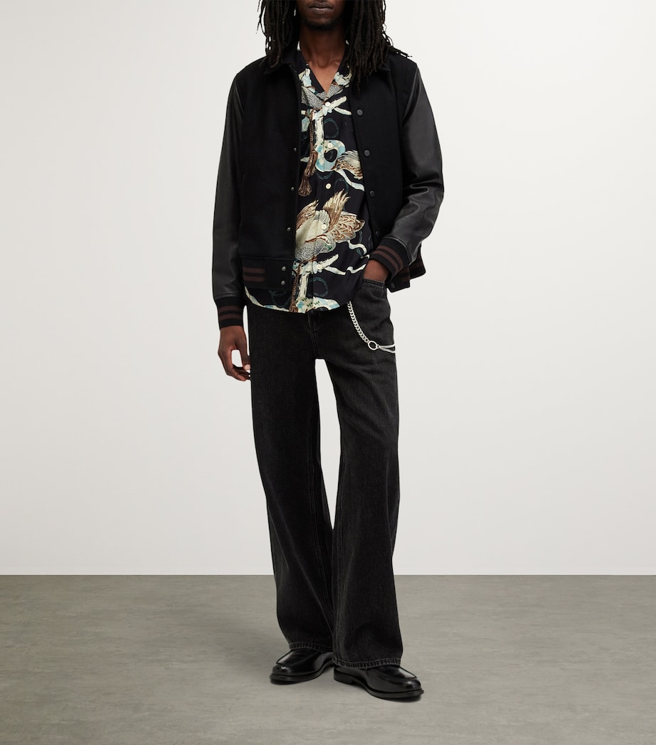 Printed Buzzard Shirt JET BLACK Image 3