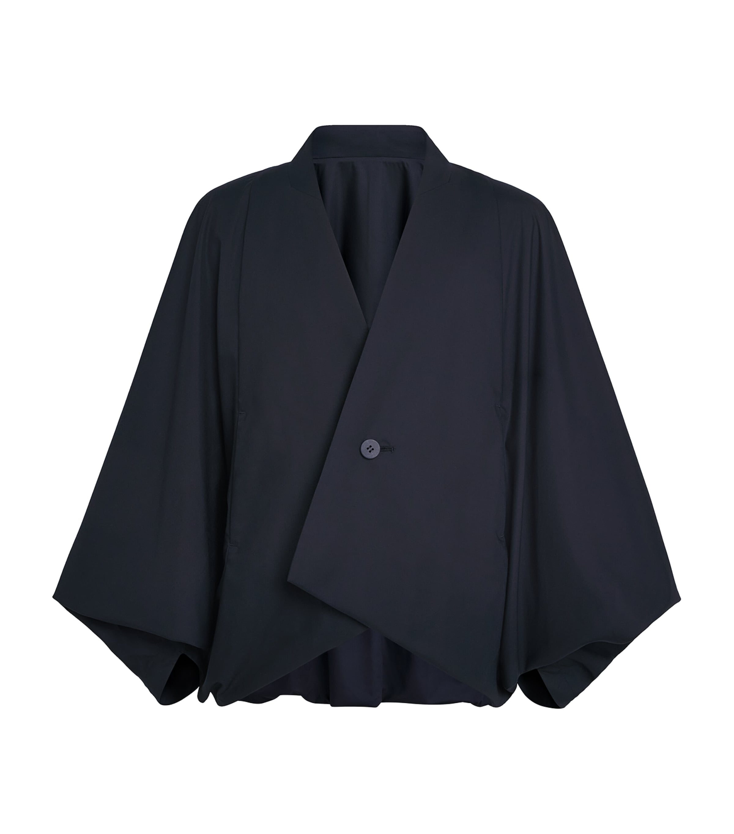 Issey Miyake Swing Trapeze Jacket In Blue