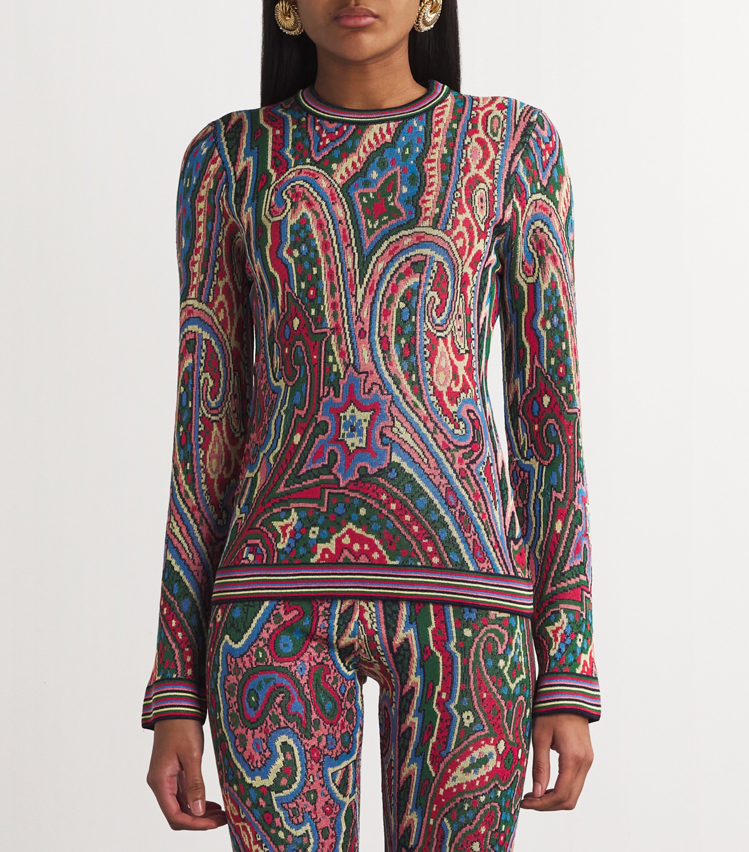 【送料&関税込】Etro Paisley Sweater Etro Paisley silk and cashmere sweater Etro