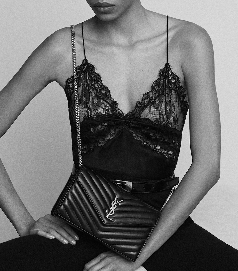 Leather Envelope Chain Wallet 5922 Image 5