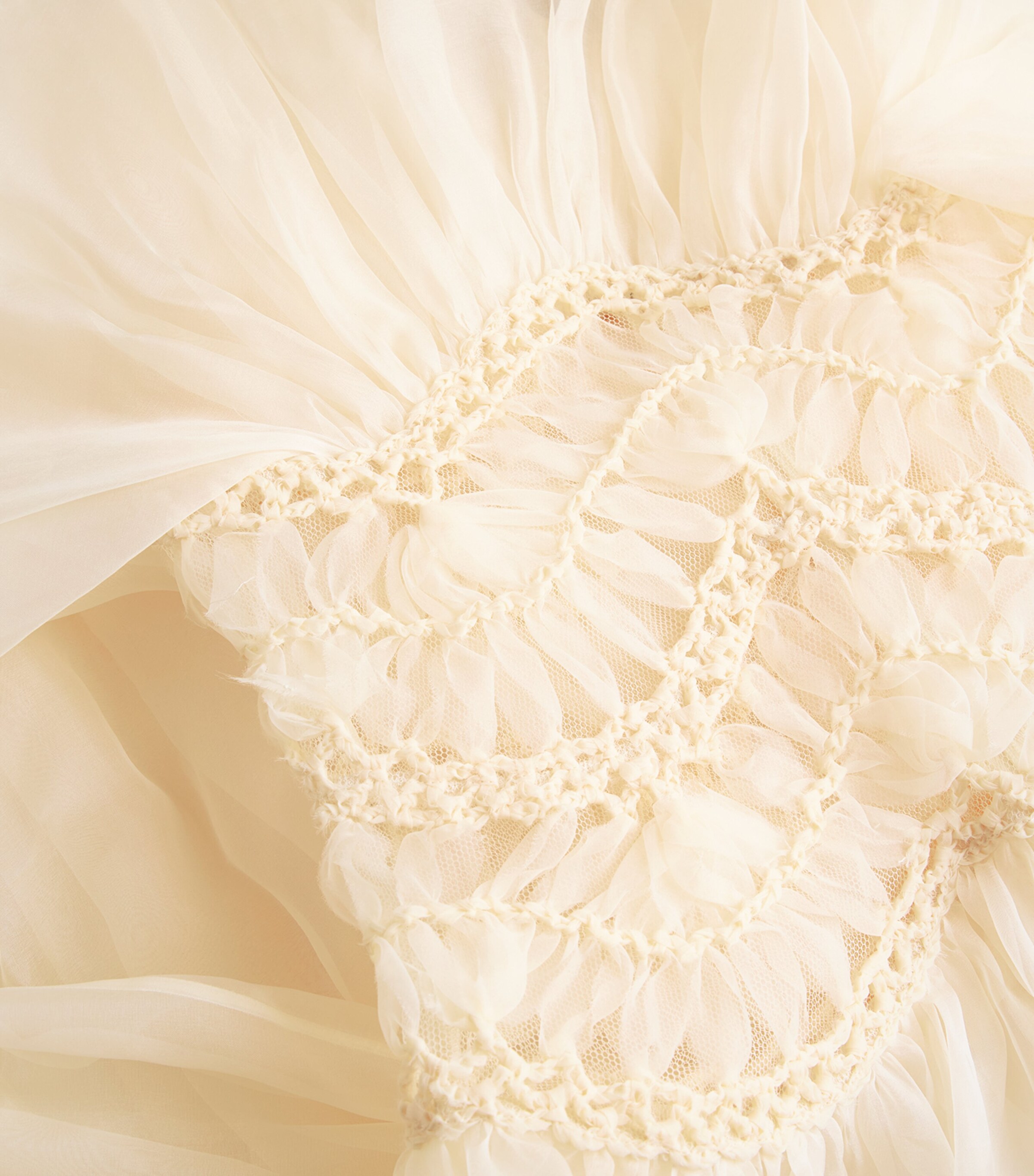 Zimmermann Womens Silk Macrame Maxi Dress Cream Image 5