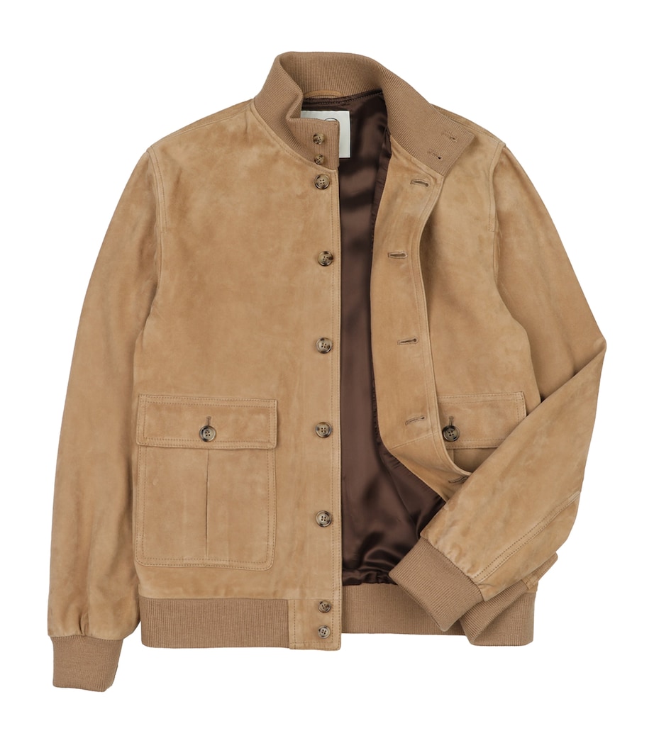 Suede Valstarino Bomber Jacket 7212 ARACHIDE Image 1