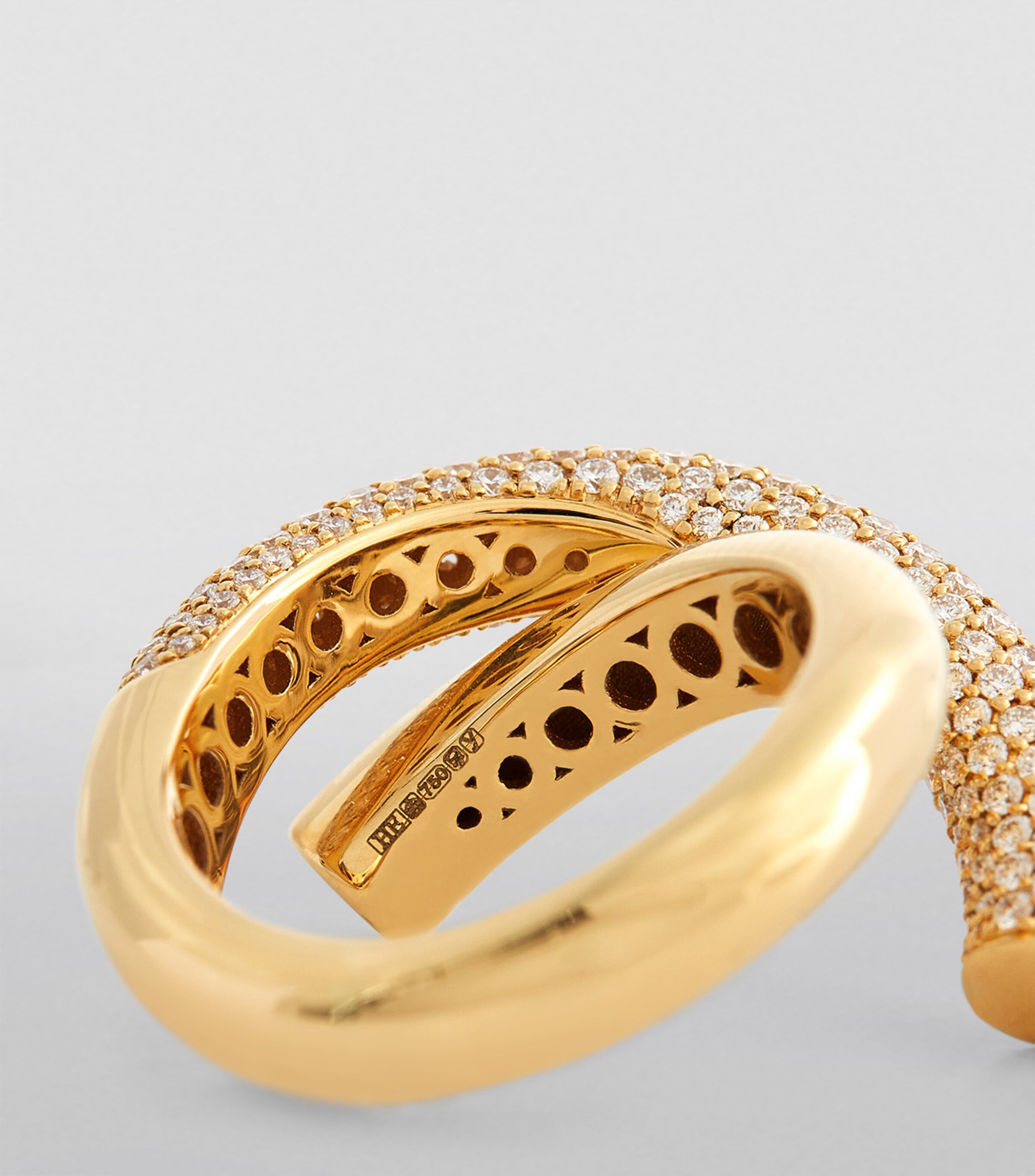 Engelbert Yellow Gold and Diamond Loop Ring Yellow Gold Image 6