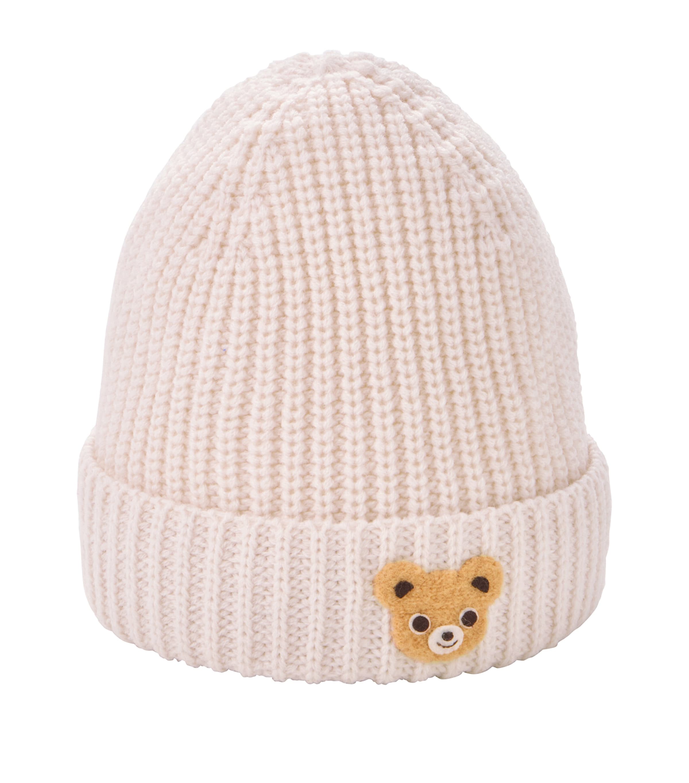 Miki House Knitted Felt Character Beanie Hat In Neutral