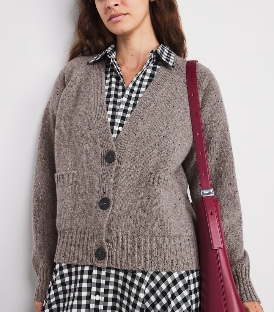 Donegal Cashmere Relaxed Cardigan 006335 PEREGRN DNGAL Image 6