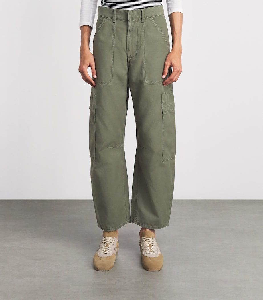 Citizens of Humanity Womens Cotton Patch-Pocket Cargo Trousers Dogwood Image 4