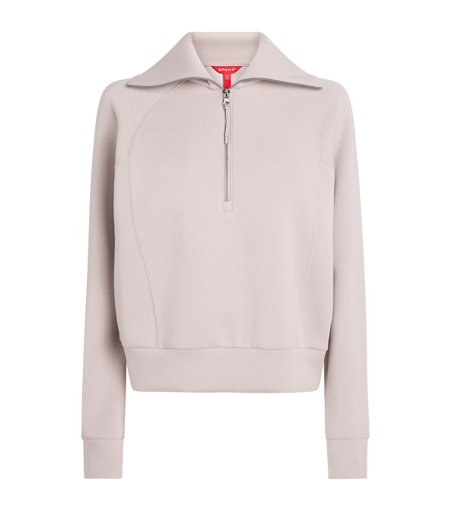 SPANX Womens SPANX AirEssentials Half-Zip Sweater French Grey Image 1