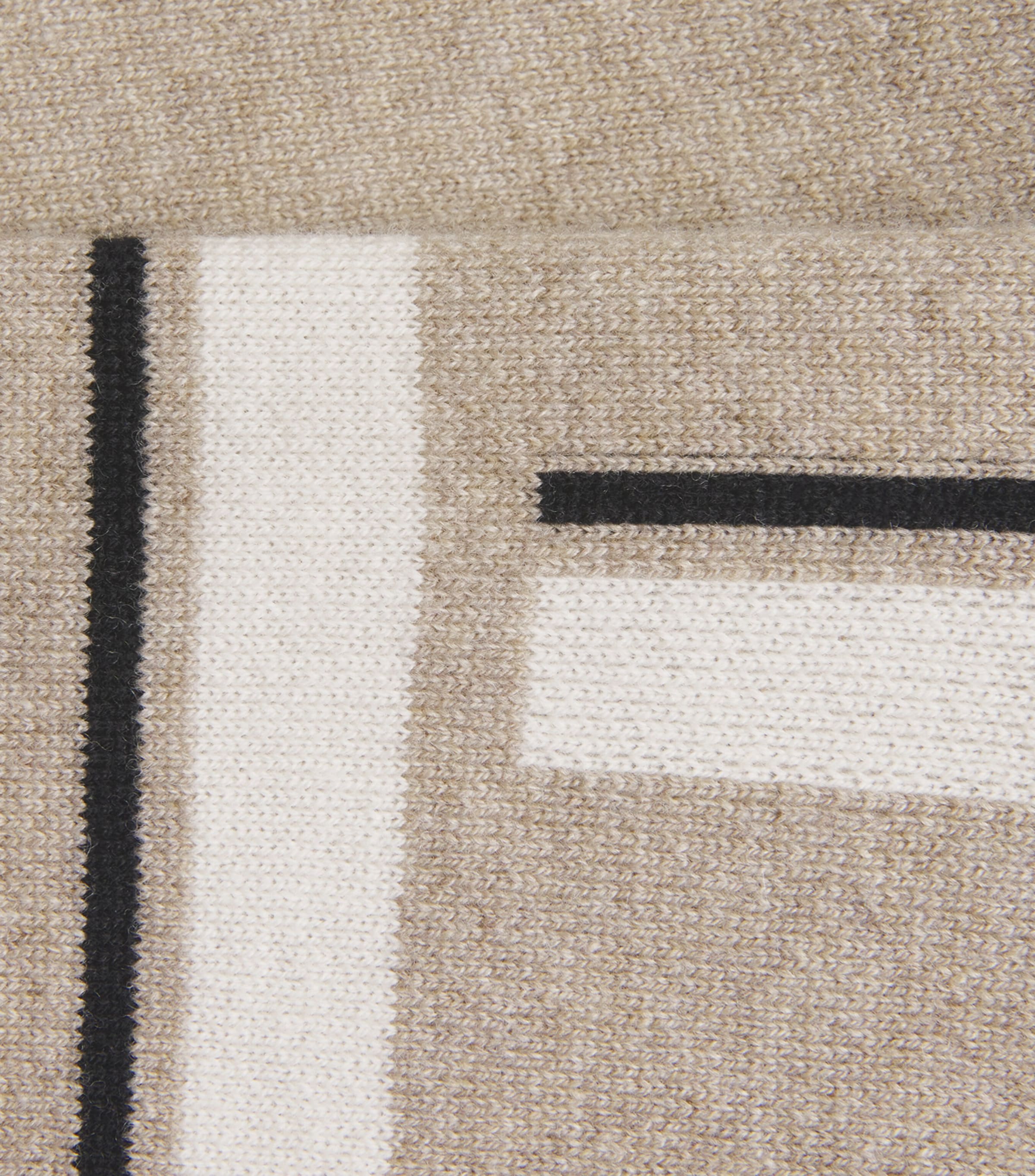 Wool-Cashmere Stripe Sweater 1100 MOJAVE/NOIR Image 5