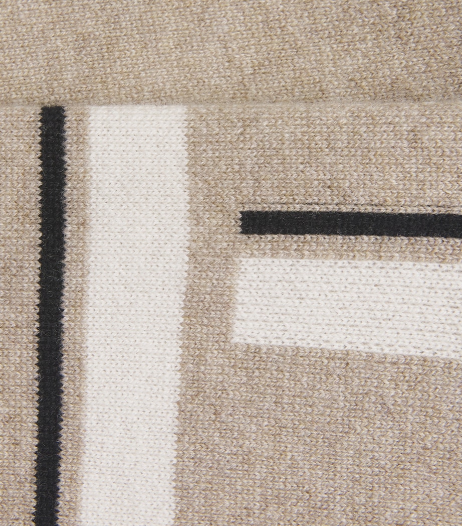 Wool-Cashmere Stripe Sweater 1100 MOJAVE/NOIR Image 5