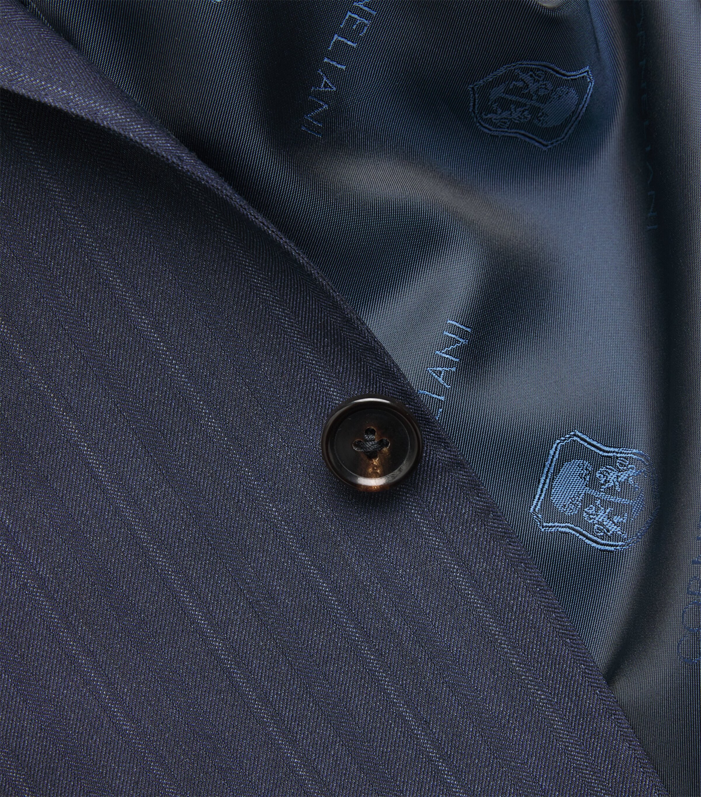 Virgin Wool Stripe 2-Piece Suit 001 NAVY BLUE Image 5