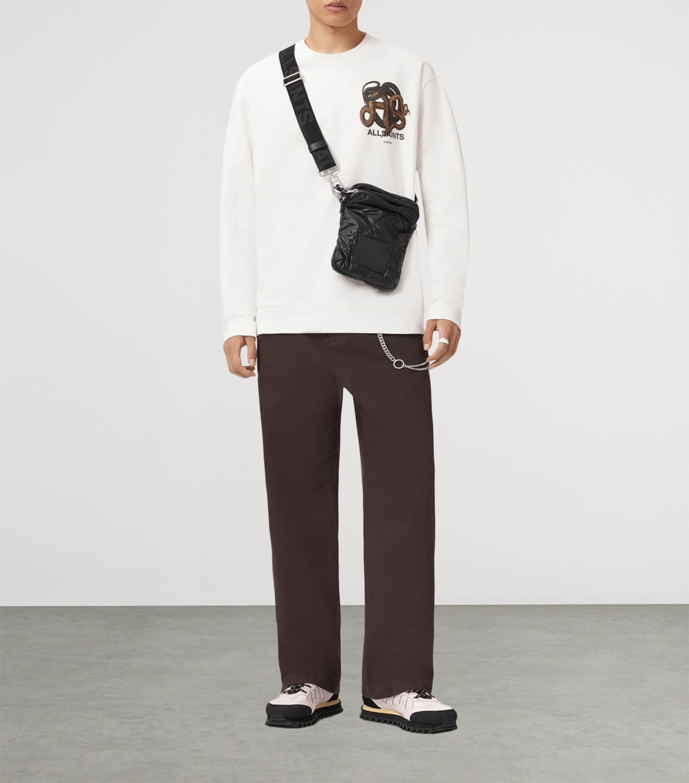 Organic Cotton Reticulate Sweatshirt CHALK WHITE Image 5