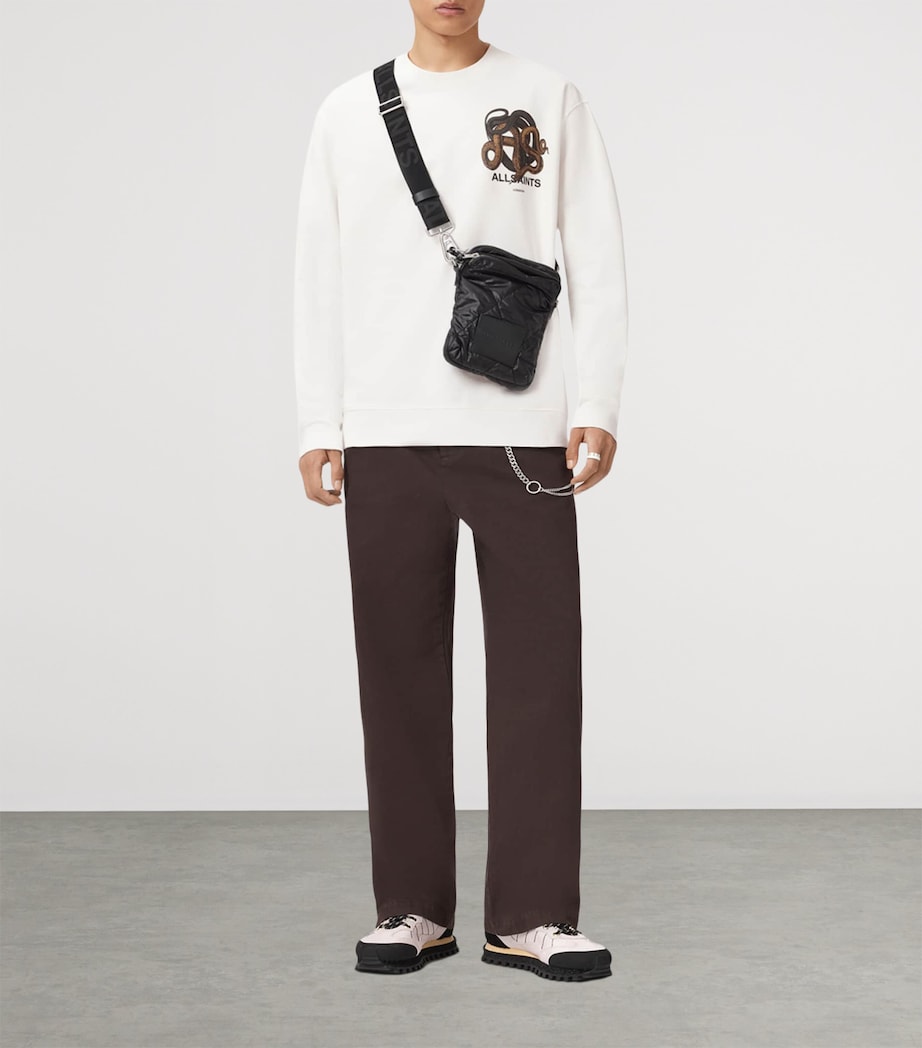 Organic Cotton Reticulate Sweatshirt CHALK WHITE Image 5