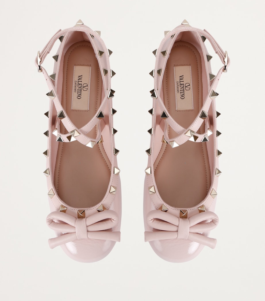 Leather Rockstud Ballet Flats BLUSH Image 4