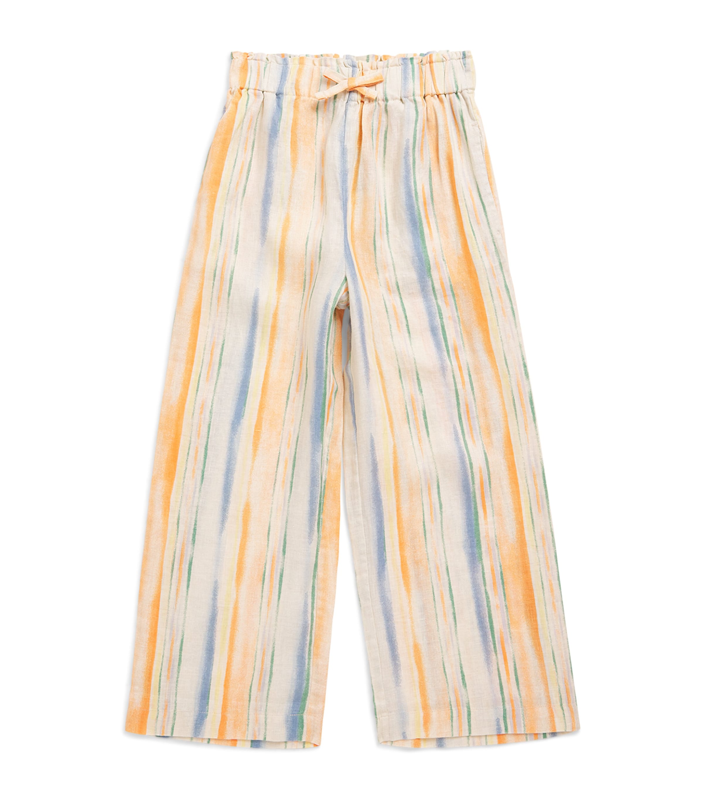 Ralph Lauren Kids Linen Stripe Wide-Leg Trousers (7-16 Years) Image 1