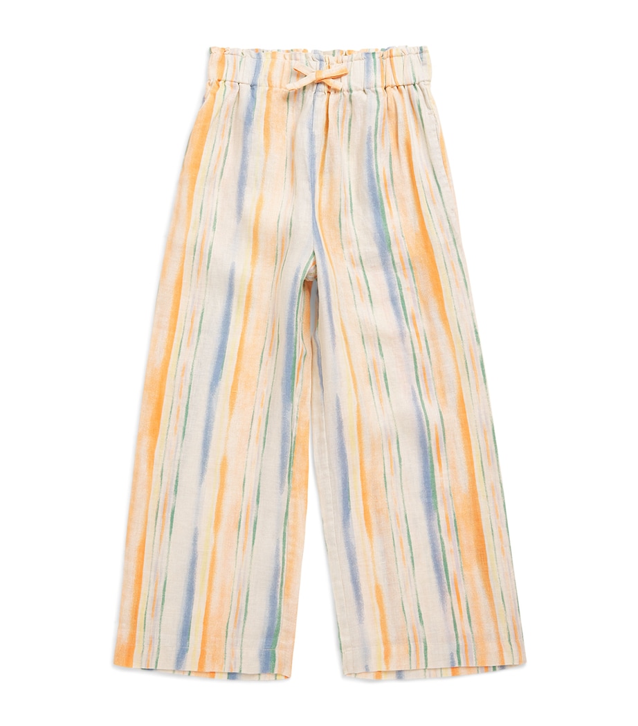 Ralph Lauren Kids Linen Stripe Wide-Leg Trousers (7-16 Years) Image 1
