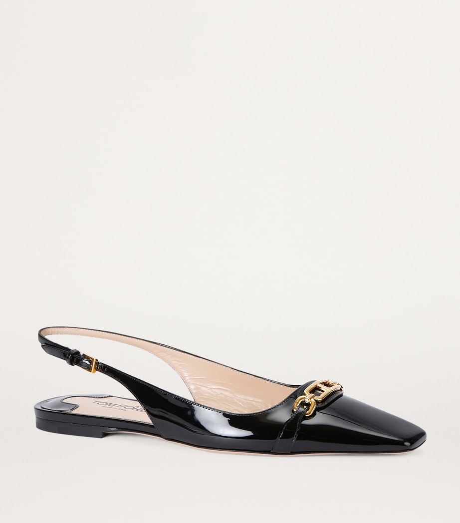 Patent Leather Whitney Slingbacks BLACK Image 3