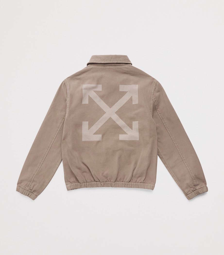 Off-White Kids Cotton Patch-Detail Shacket (4-12+ Years) Black Image 2