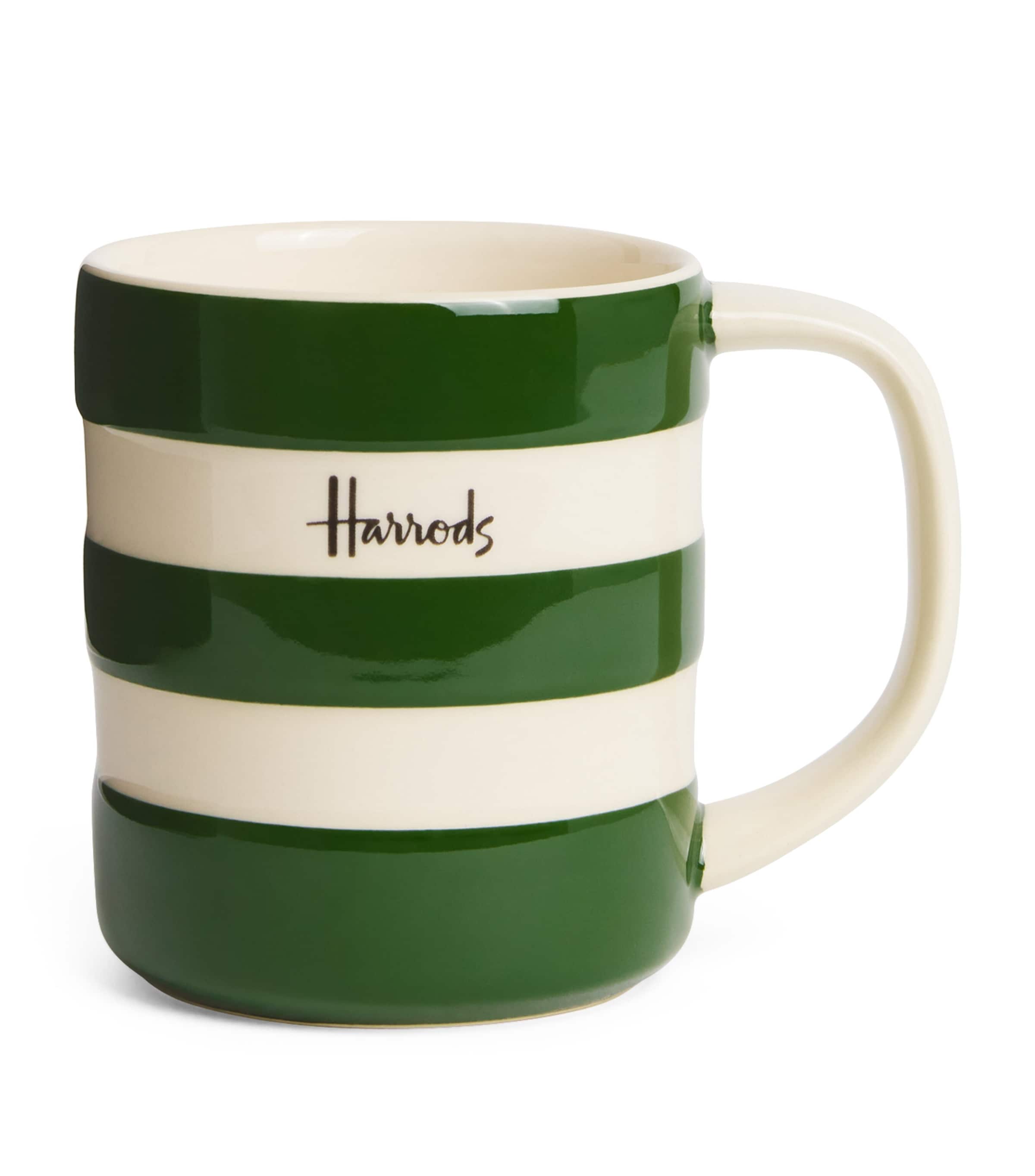 Harrods Cornish Stripe Mug Green
