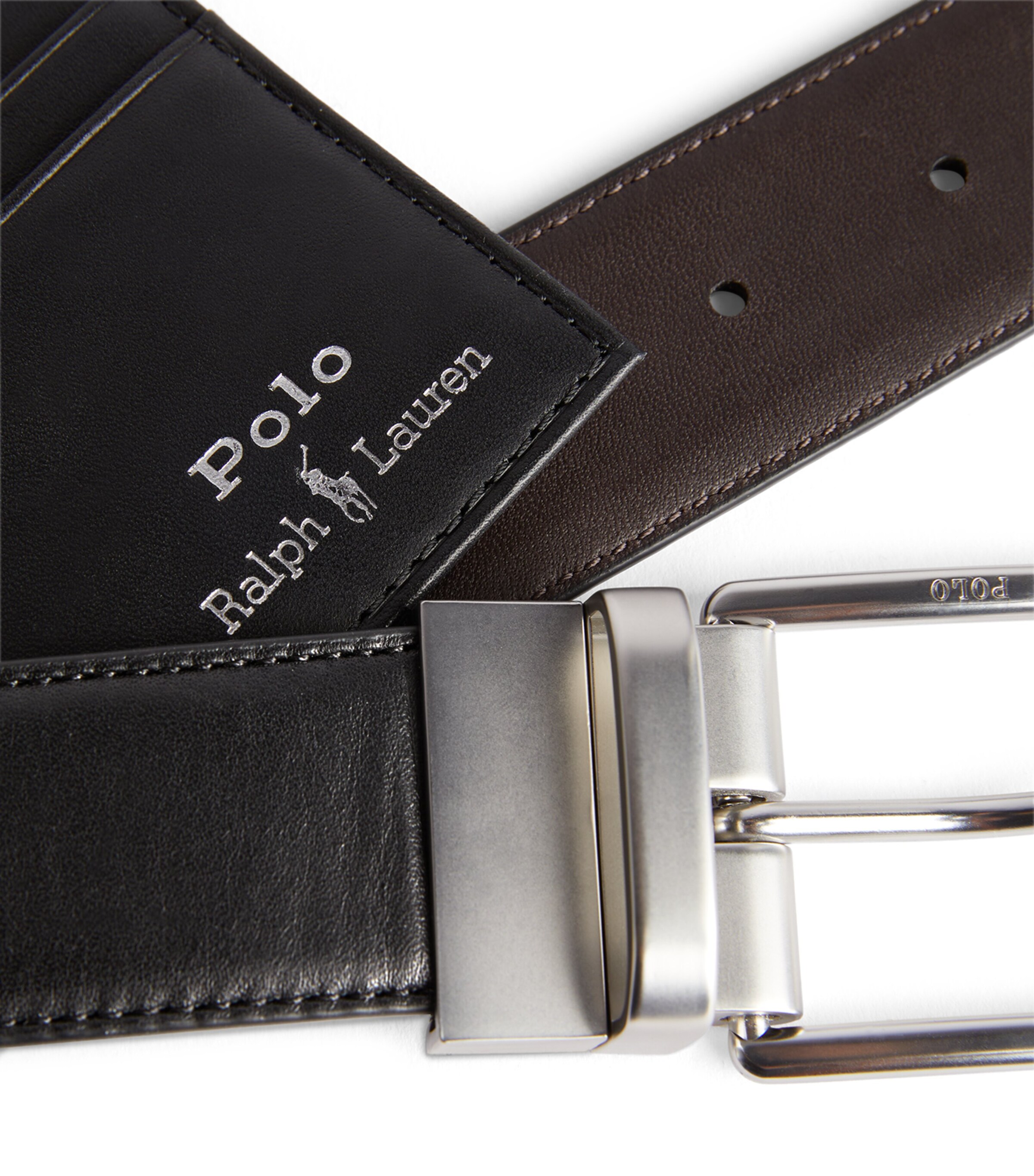Polo Ralph Lauren Belt and Card Holder Gift Set Black Image 7