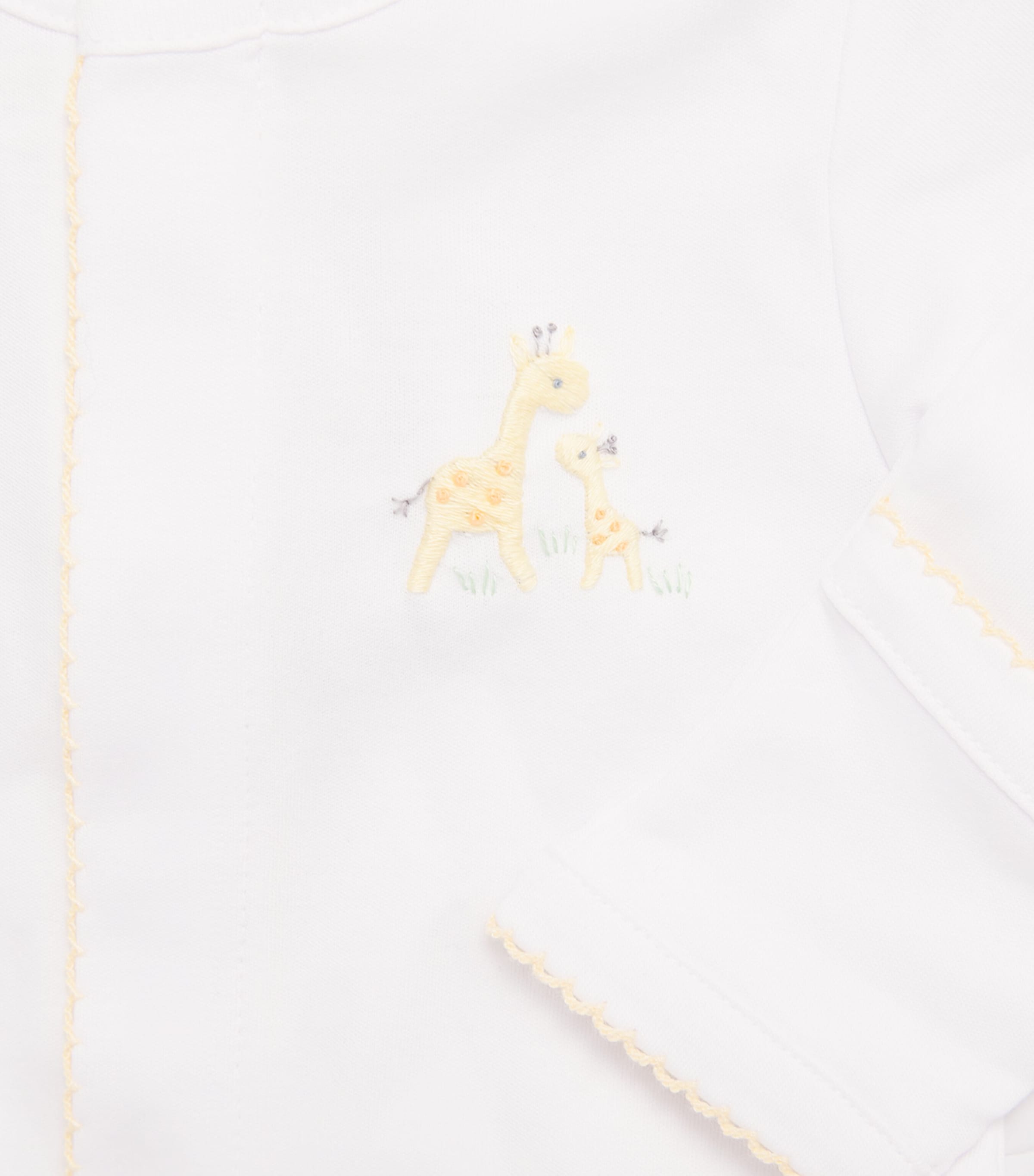 Kissy Kissy Pima Cotton Giraffe Convertible Gown (Newborn) White/yellow Image 3
