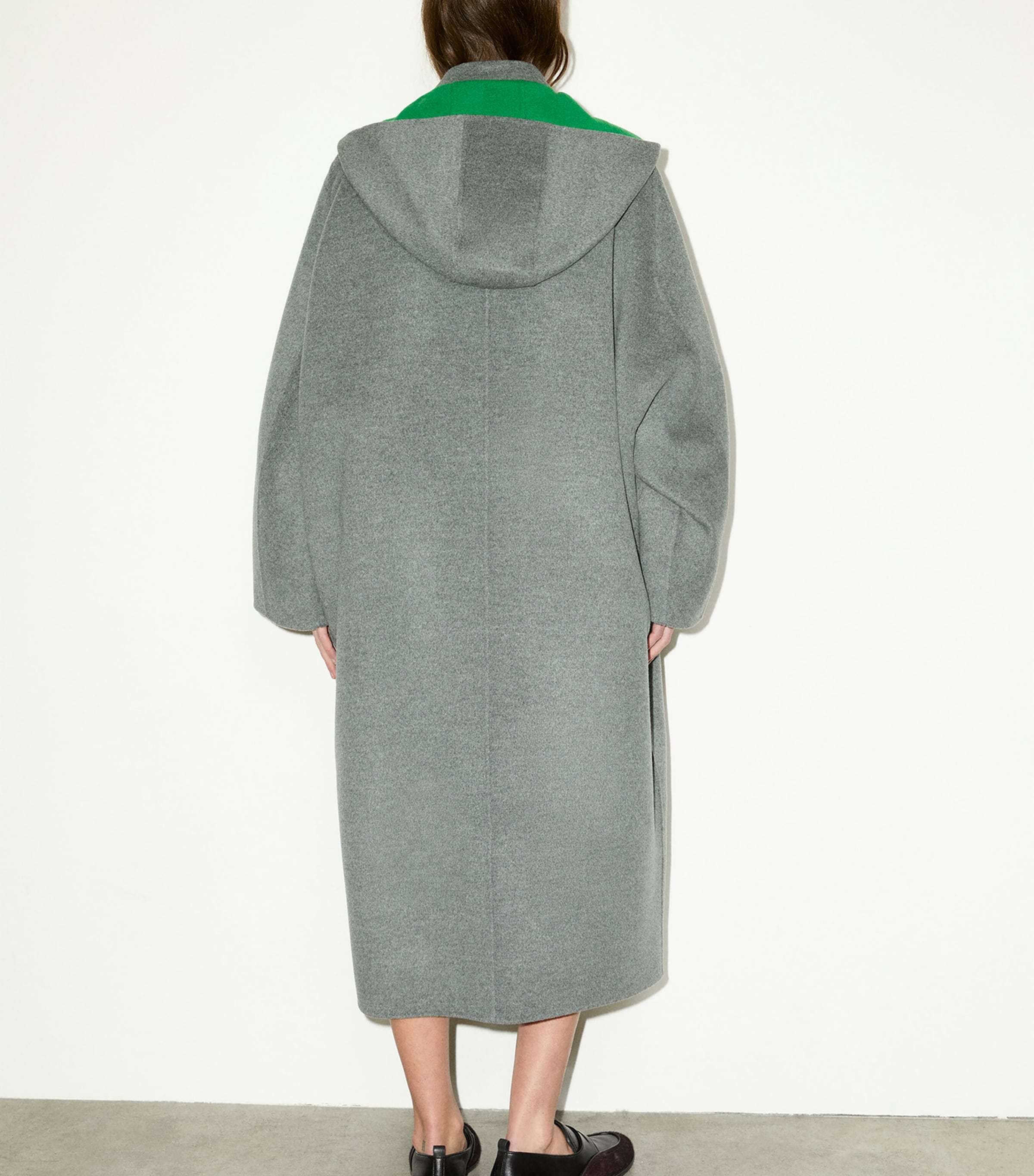 MAX&Co. Womens Virgin Wool Coat Melange Grey Image 3