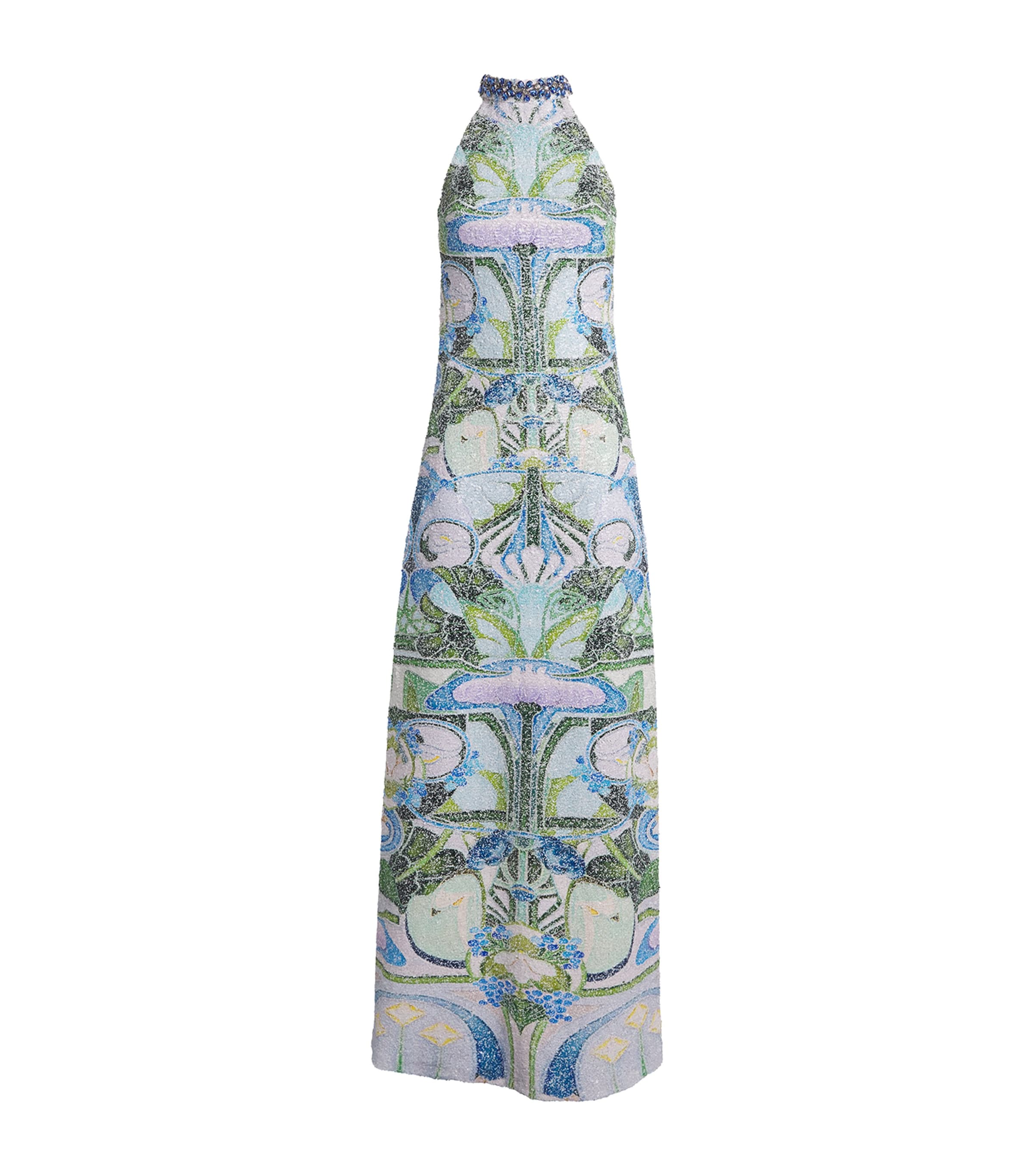 Mary Katrantzou Sequinned Ceramica Lila Maxi Dress