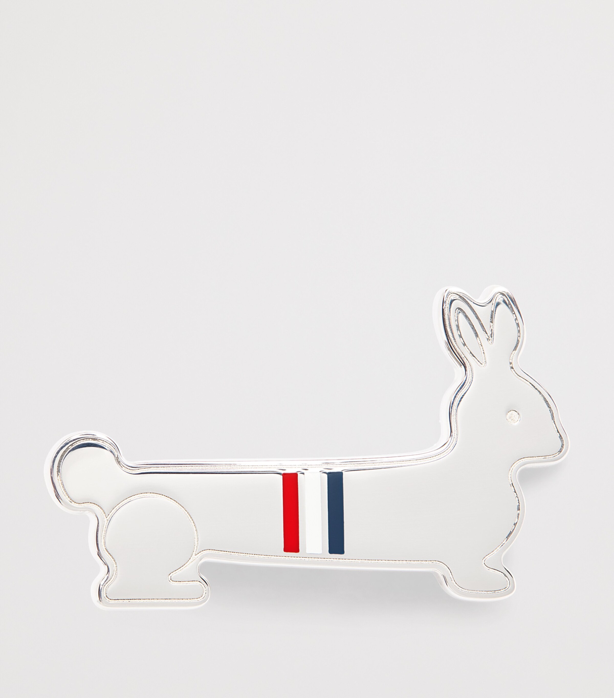 Thom Browne Sterling Silver Rabbit Tie Bar Silver Image 3