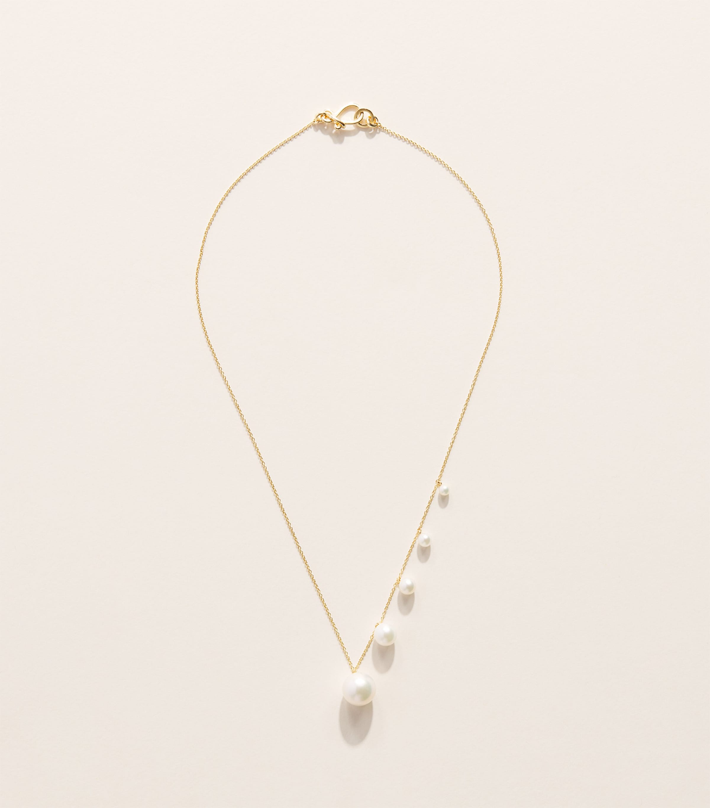 Sophie Bille Brahe Yellow Gold and Pearl Lou Ensemble Necklace Yellow Gold Image 3