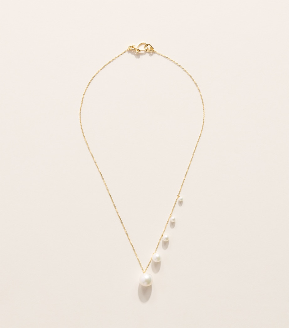 Sophie Bille Brahe Yellow Gold and Pearl Lou Ensemble Necklace Yellow Gold Image 3